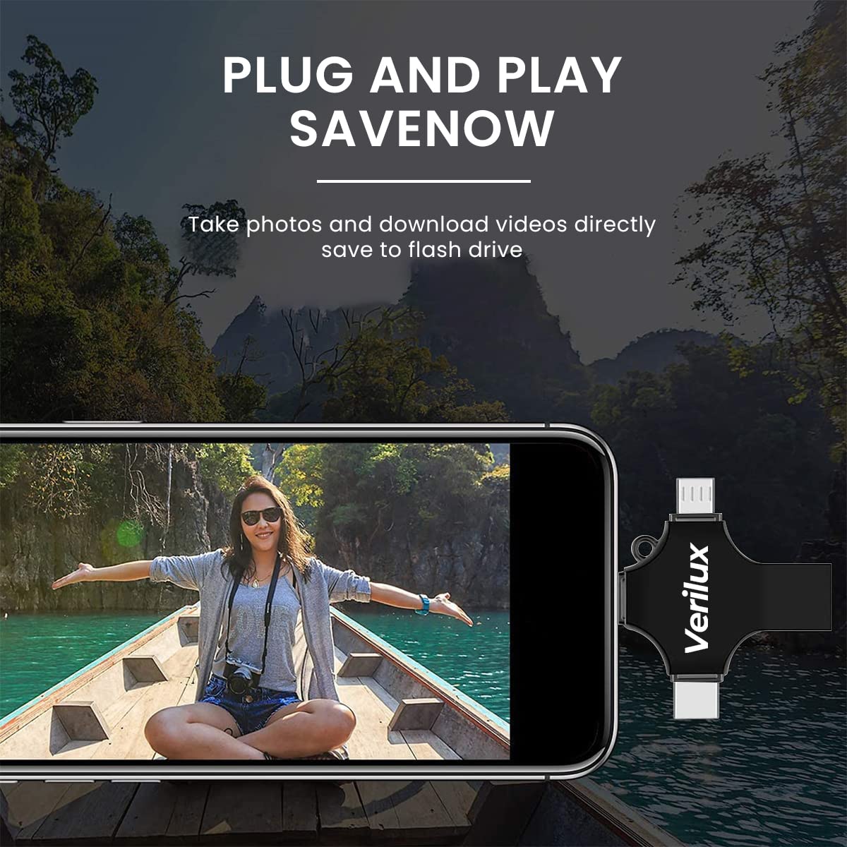 Verilux 4 in 1 Pendrive 64GB, Flash Drive- 64GB USB Pen Drive for iPhone/iPad/Android- Multi-Interface, High-Speed Transfer & Convenient Portable Design Verilux 4 in 1 Pendrive 64GB, Flash Drive- 64GB USB Pen Drive for iPhone/iPad/Android- Multi-Interface, High-Speed Transfer & Convenient Portable Design